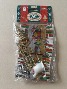 Vintage Retro Culpitt's Christmas Cake Decoration Pack Kit Frill 80s Kitsch NOS - Bild 1 von 8
