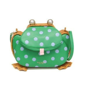 Kate Spade Lily Polka Dot Wicker 3D Frog Crossbody Women's Leather... BF585602 - Picture 1 of 15