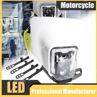 Светодиодная фара с дневным ходом + маска подходит для Husqvarna Enduro FE TE 250 300 350 450 2017-2023 - Изображение 1 из 4