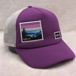 bigtruck Hat Cap Foam Front Snap Back Purple White Trucker Patch Outdoors Mens - Picture 1 of 8