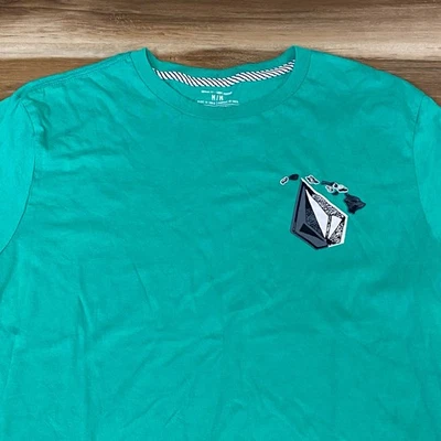 Volcom Mens Modern Fit T Shirt Green Hawaii Organic Cotton Medium - Image 1 of 4