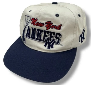 Cappello vintage New York Yankees snapback anni 90 NYY scritta ricamato MLB OSFA blocco - Foto 1 di 9