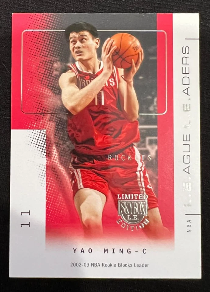 Skybox L.E. YAO MING 2003-04 Inserto de Líderes de la Liga #9 NBA HOF Houston Rockets Foto 1 de 1