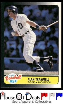 1990 Fleer Baseball MVPs #41 Alan Trammell Detroit Tigers Card - Image 1 of 2