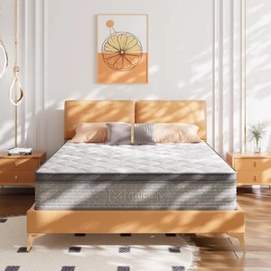 Queen Mattress,10 Inch Gel Memory Foam and Innerspring Hybrid Mattress in a B... - Picture 1 of 6