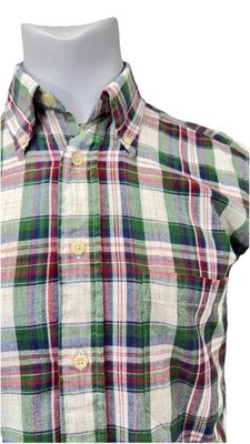 Pendleton Men’s Medium Seaside Plaid Shirt 100% Cotton Madras India Woven - Image 1 of 4