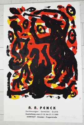 A. R. PENCK - "KONZERT DRESDEN" - SERIGRAFIE 1996 - DRUCKFRISCH - SEHR SELTEN !! - Bild 1 von 4