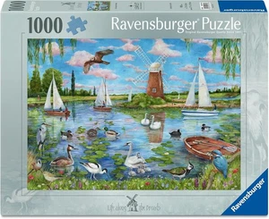 RAVENSBURGER PUZZLE*1000 T*DEBBIE COOK*LIFE ALONG THE BROADS*KÜSTENLANDSCHAFT - Bild 1 von 2