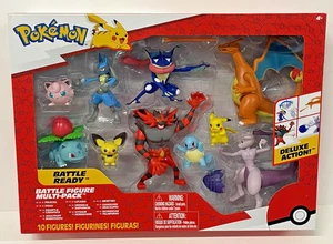 Pokemon Battle Ready 10 Figure Pack: Mewtwo/Charizard/Incineroar/Lucario+ - Picture 1 of 2