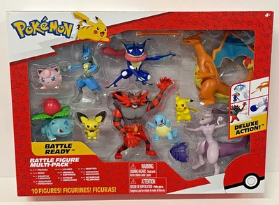 Набор из 10 фигурок Pokemon Battle Ready: Mewtwo/Charizard/Incineroar/Lucario+ - Изображение 1 из 2