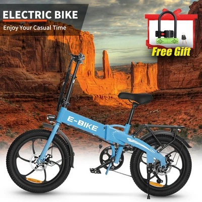 Bicicleta Eléctrica Plegable Azul para Adultos 850W 28MPH Bicicleta Eléctrica Bicicleta Eléctrica de Cercanías Foto 1 de 4