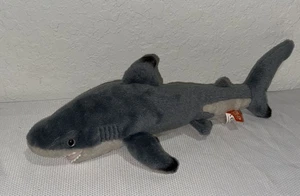 Wild Republic Blacktip Gray Shark Plush Stuffed Animal Fish Ocean Life Cute - Picture 1 of 6