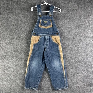 Vintage 1990er OshKosh B’Gosh Overall Cowboy Patch Gr. 4T hergestellt in den USA Denim Canvas selten - Bild 1 von 14