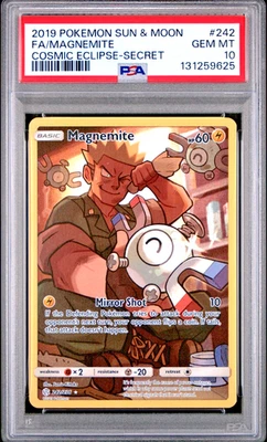 2019 Pokemon Cosmic Eclipse Secret Rare Magnemite #242 - PSA 10 - Image 1 of 2