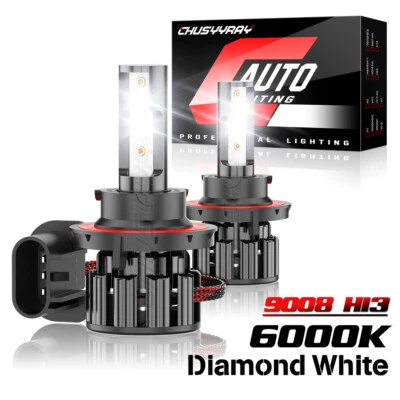 Lâmpadas de farol alto/baixo branco 6000K branco para Dodge Nitro 2007-2012 2PC 9008 LED - Imagem 1 de 4