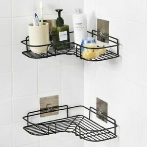 Bathroom Corner Rack Kitchen Triangular Shelf Wall Hanger Tripod  Self Stick