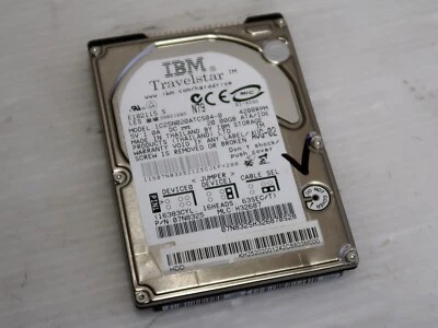 IBM Travelstar IC25N020ATCS04-0, 20GB, LAPTOP HDD IDE, ATA, NO BAD SECTORS - Image 1 of 3