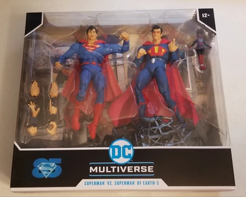 McFarlane DC Superman vs Superman of Earth-3 w/ Atomica 2 Pack Action Figure Cover