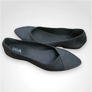 Mia Jennette spitz zulaufende schwarze Strick-Slipper flache Schuhe Bürokleidung Damen US-Größe 7,5 - Bild 1 von 6