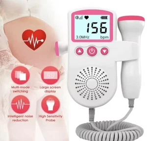 DOPPLER FETALE PRENATALE RILEVATORE BATTITO CUORE PROFESSIONAL BABY MONITOR - Foto 1 di 4
