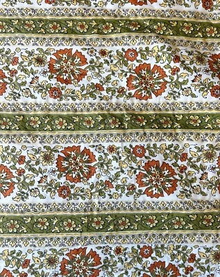 Manta Vintage WAVERLY PROVINCIATOWN AÑOS 70’s Floral Oro Óxido Aguacate EE. UU. XL Foto 1 de 4