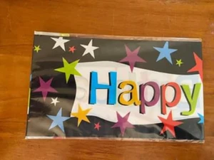 Happy Birthday Generic Age Party Backdrop Bunting Banner 12.5 x 180cm Kids Adult - Picture 1 of 1
