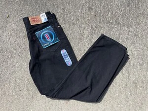 Jeans vintage 36 x 32 Levis 550 negros calce relajado pestaña roja años 90 y2k nuevos con etiquetas raros - Imagen 1 de 9