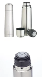 MASTERCLASS STAINLESS STEEL 500ML VACUUM FLASK FOR HOT OR COLD DRINKS - Picture 1 of 6