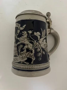 Cerveza de gres alemán Gerzit Stein - peltre azul cobalto - Imagen 1 de 5