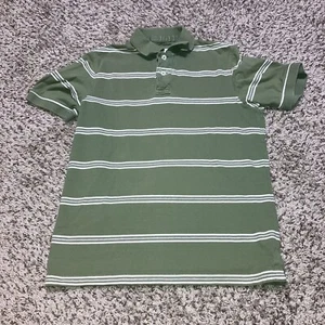 Eddie Bauer Men’s Legend Wash Polo Shirt Size Small Green Striped - Picture 1 of 3