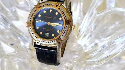 Винтажные мужские часы Eddie Bauer 2 тона кожаный ремешок (E1) - Изображение 1 из 4