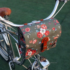 TOURBON Bike Handlebar Bag Cycling Rack Storage Bag Messenger Pack Crossbody - Picture 1 of 24