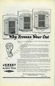 1924 Jersey Copper Screen Cloth Won't Rust PRINT AD Over 100 years old (3299) - Picture 1 of 1