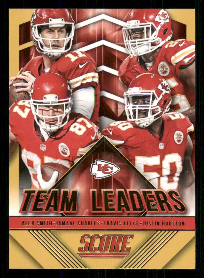 2015 Score Team Leaders Gold #26 Jamaal Charles/Justin Houston/Travis Kelce - Image 1 of 2