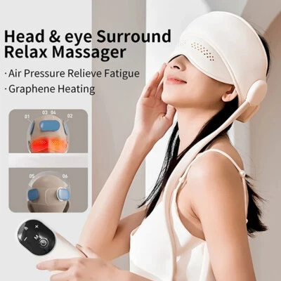 Electric Head Massager 3D Kneading 3 Hot Compress Levels Head Eye Massager Keep - Image 1 of 4