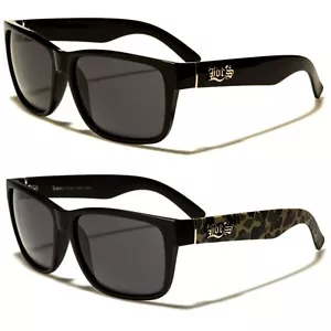 Gafas de sol Locs negras estilo vintage tonos duros para hombre moda - Imagen 1 de 4