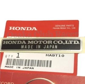 Calcomanía de bahía de motores OEM Honda Motor Company hecha en Japón JDM Acura Integra RSX TSX - Imagen 1 de 2