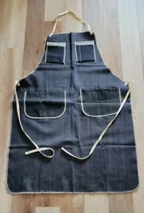 (2 Qty) General Purpose Bib Apron Denim Blue Size Universal 28 in W x 36 in L - Picture 1 of 2