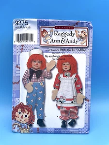Patrón Simplicity 2000 #9375 SIN CORTAR - Raggedy Ann & Andy - 1/2, 1, 2 - Imagen 1 de 4