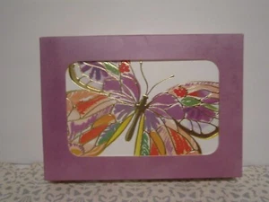 PAPYRUS Blank Boxed Butterfly 12 Note Cards & Lined Envelopes NIB 4.5" x 6.25" - Picture 1 of 5