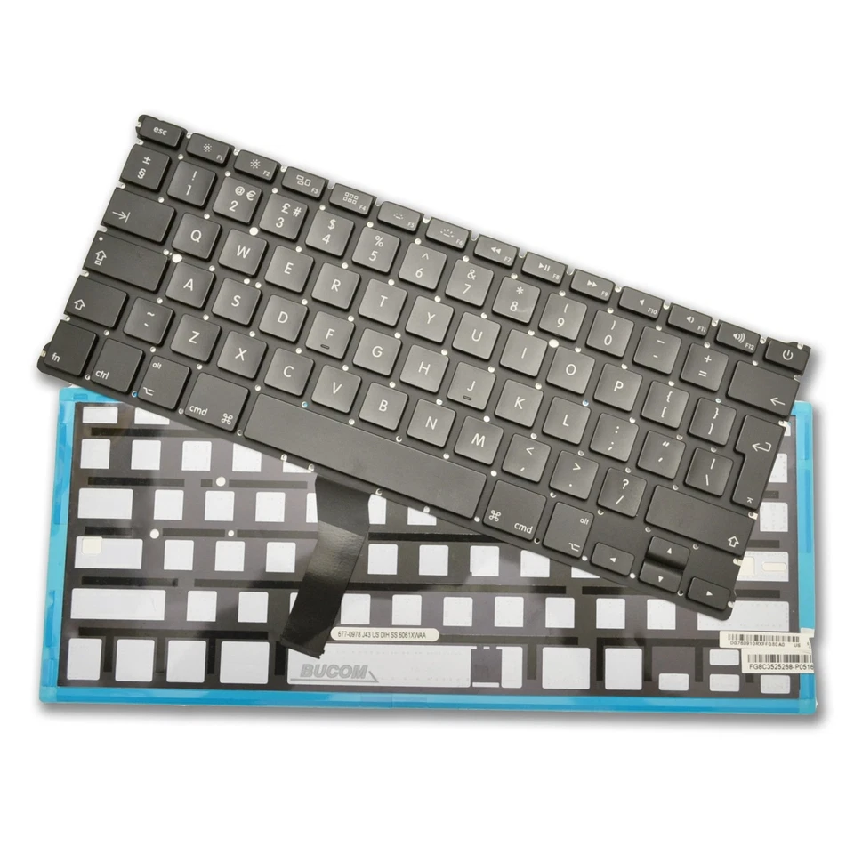 Keyboard for Macbook Air 13" A1369 A1466 UK QWERTY with Backlight 2011 - Image 1 of 1