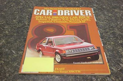 CAR AND DRIVER SPECIAL 1981 NEW CAR ISSUE OCTOBER 1980 VOL.26 #4 9248-1 #141 - Image 1 of 4