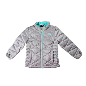The North Face 550 Puffer Goose Down Jacket Size XS Grey Youth Kids Winter Warm - Picture 1 of 18