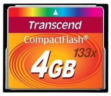 Transcend 4 GB 4GB 133x Speed Compact Flash CF Memory Card - Brand New
