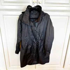 Nau Men’s Black Plaid Nylon Windbreaker Coat Jacket - Picture 1 of 9