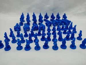 Set Of (60) 1999 Risk Blue Board Game Player Pieces - Picture 1 of 6