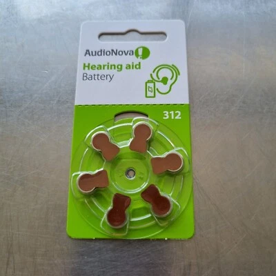 Rayovac 312 Advanced Hearing aid batteries 6 Pieces in bracket - PR41 - Brown - Image 1 of 2