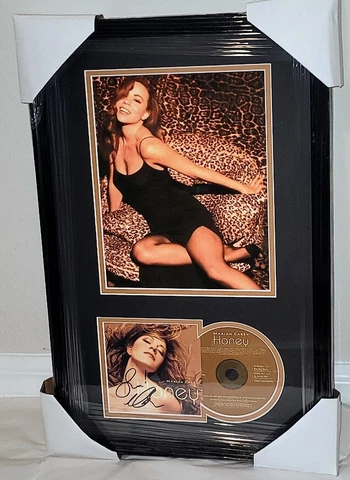 Mariah Carey Signed Honey autographed photo JSA COA Framed Autographed Cover
