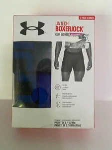 Under Armour UA Original BoxerJocks Mens 5XL 6 Inch 2 Pack Blue/Dk Blue Color - Picture 1 of 3