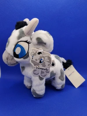 Neopets Spotted Kau Pelúcia Preto Branco Vaca Brinquedo 6" 2003 Limitado Muito Novo com Etiquetas - Imagem 1 de 4